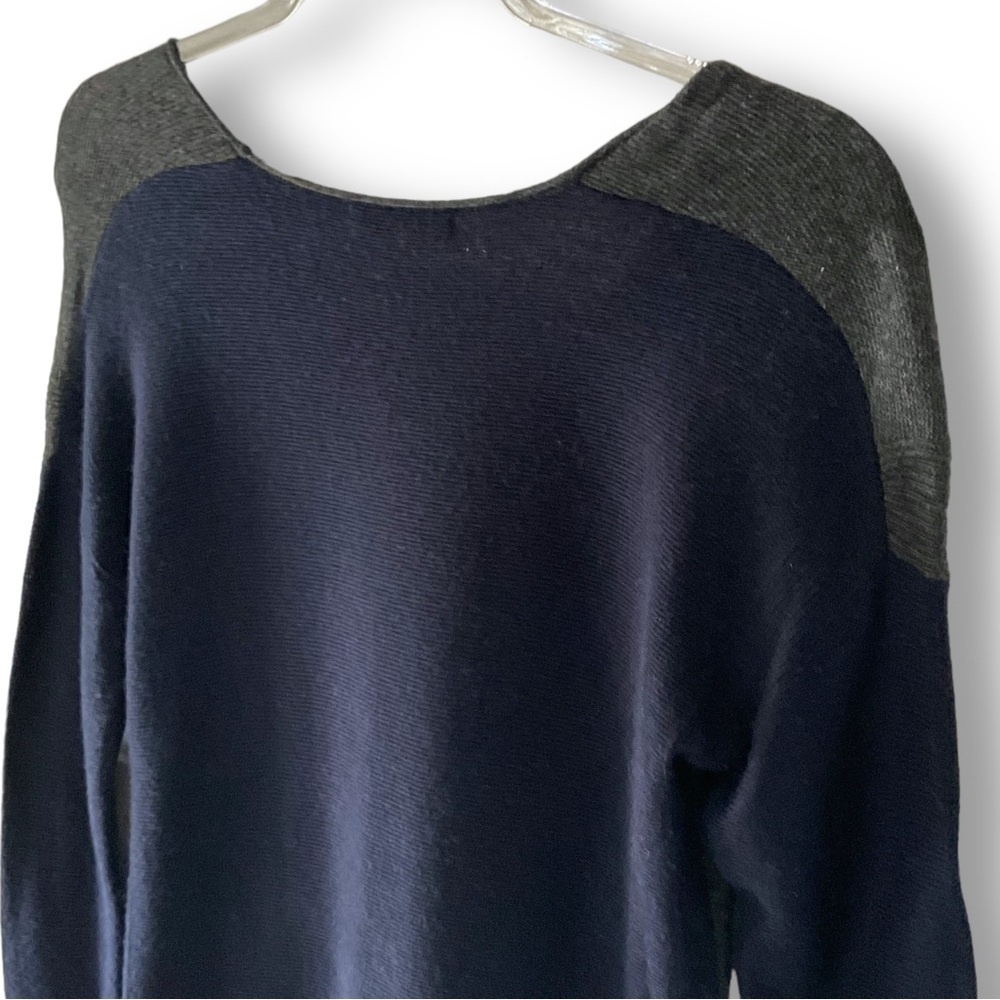 Madewell Kimball Colorblock Sweater Sz S Blue Gray Merino Wool Alpaca Blend - Picture 12 of 14